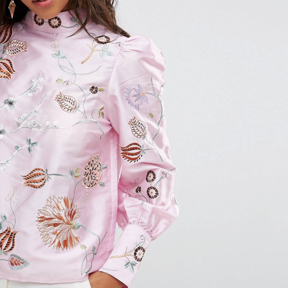 ASOS Premium Embroidered Top - Picture 4 of 7